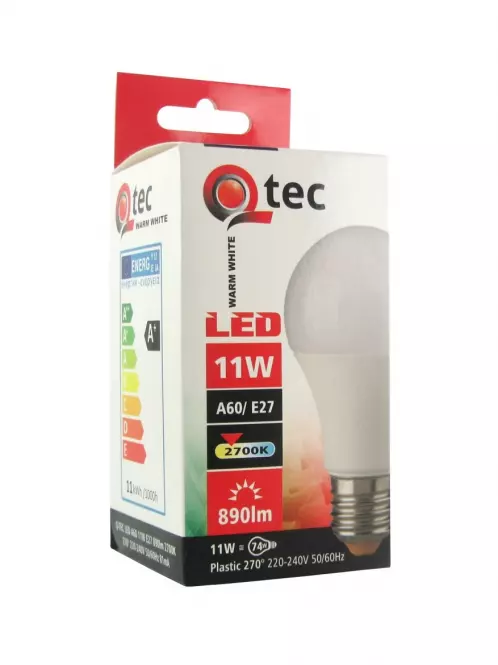 Izzó QTEC 11W LED E27 2700K A60,2