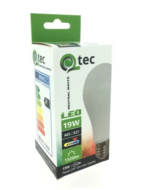 Izzó QTEC 19W LED E27 4200K A65,2