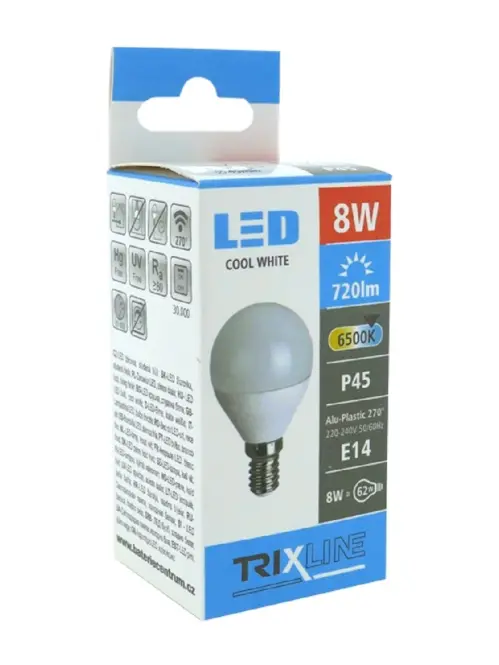 Izzó TR LED P45 8W 6500K 704lm E14,2
