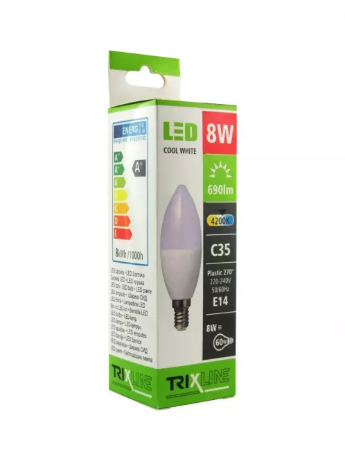 Izzó TR LED C35 8W 4200K 688lm E14,2