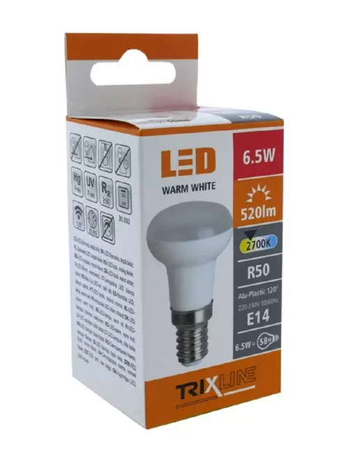 Izzó LED R50 6,5W E14 520lm 2700K,2