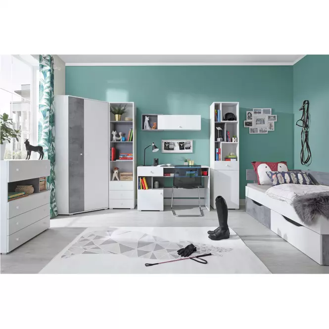 Regál Sigma Si8  fehér Lux/Konkrét,2