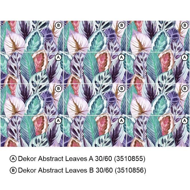 Csempe Dekor Abstract Leaves A 30/60