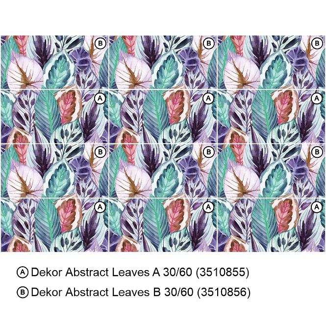 Csempe Dekor Abstract Leaves B 30/60