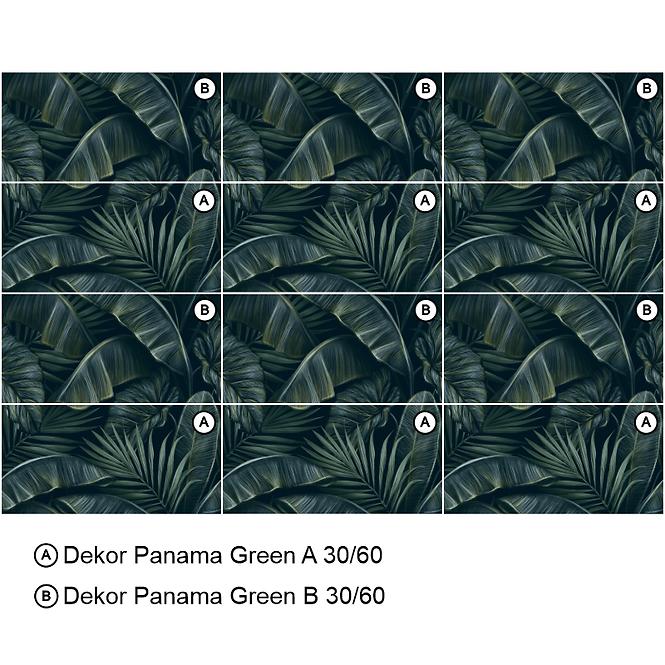 Csempe Dekor Panama Green B 30/60
