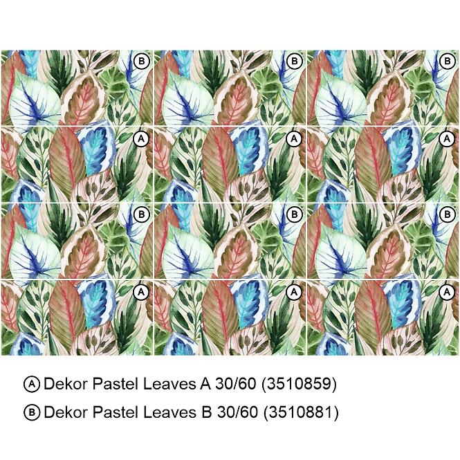 Csempe Dekor Pastel Leaves A 30/60