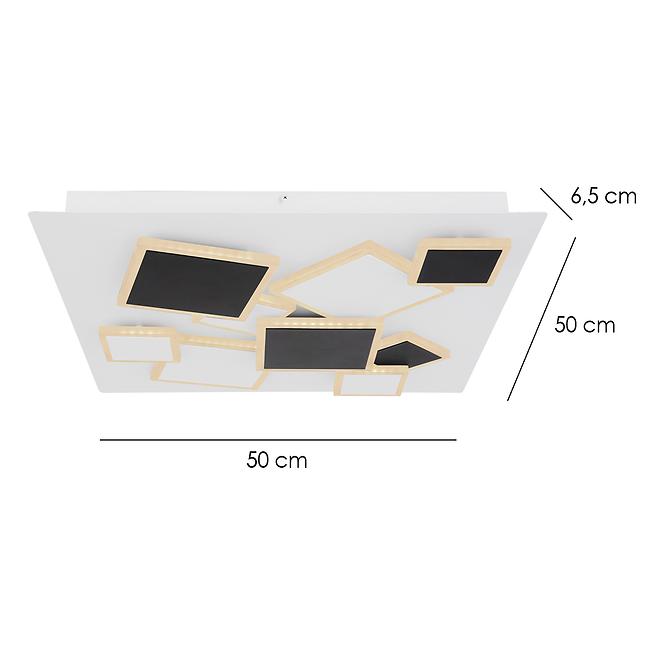 Lámpa LED 48290-50 CCT 3000-6000K fehér-fekete 50X50