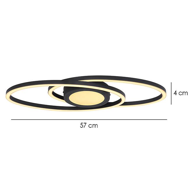 Lámpa LED 67239-24B 57X23 3000K Fekete