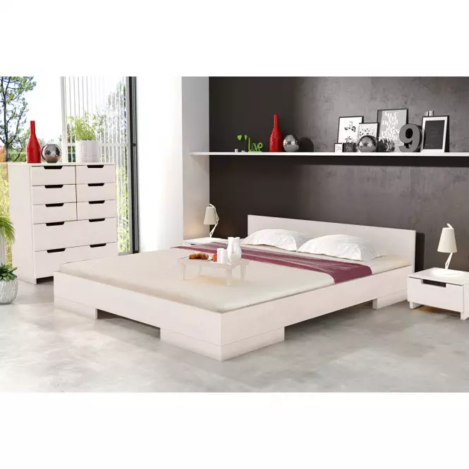 Ágy fábol  bükkfa Skandica Spectrum 90x200 fehér