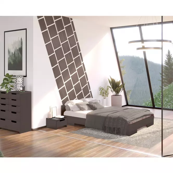 Ágy fábol  bükkfa Skandica Spectrum 90x200 Palisander