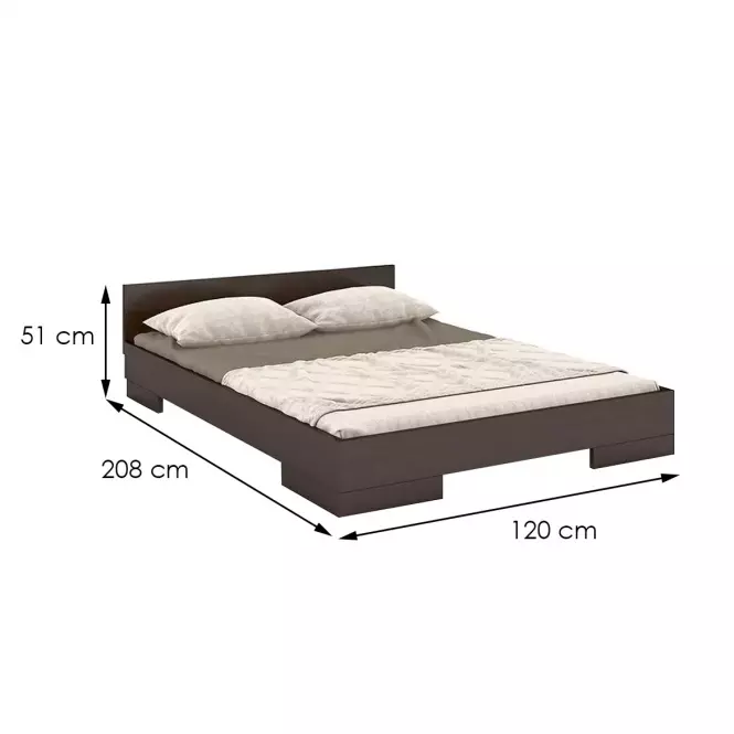 Ágy fábol  bükkfa Skandica Spectrum 120x200 Palisander