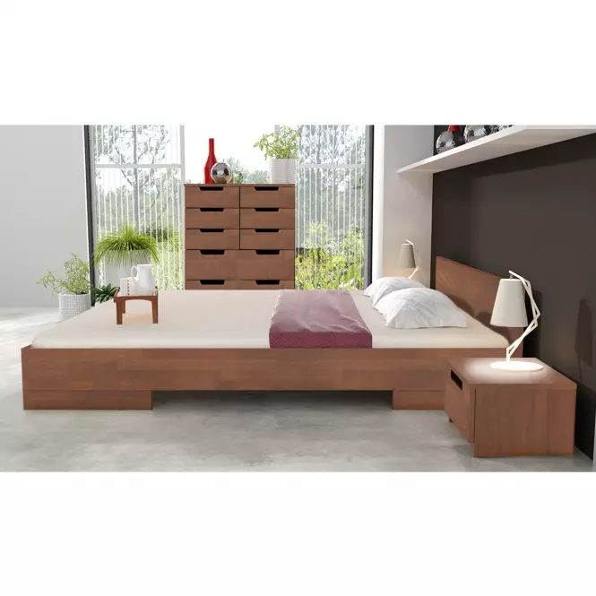 Ágy fábol  bükkfa Skandica Spectrum 140x200 dió