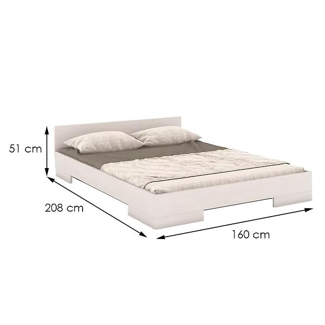 Ágy fábol  bükkfa Skandica Spectrum 160x200 fehér