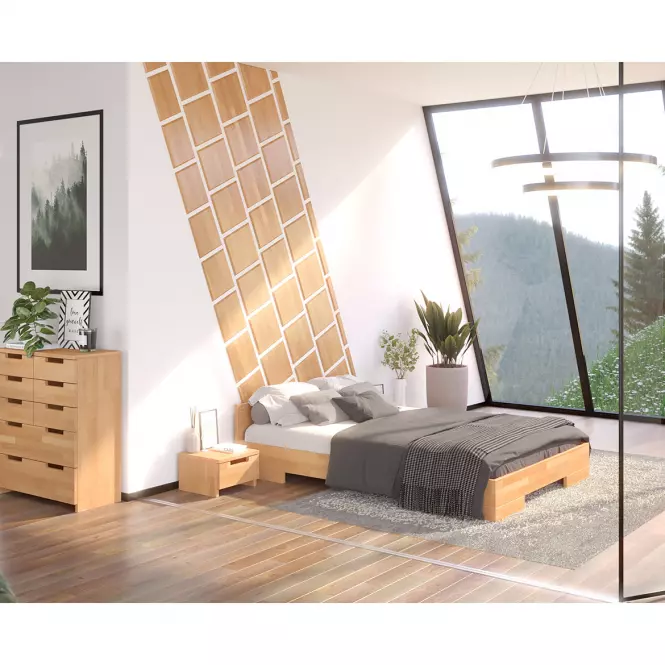 Ágy fábol  bükkfa Skandica Spectrum 180x200 természetes