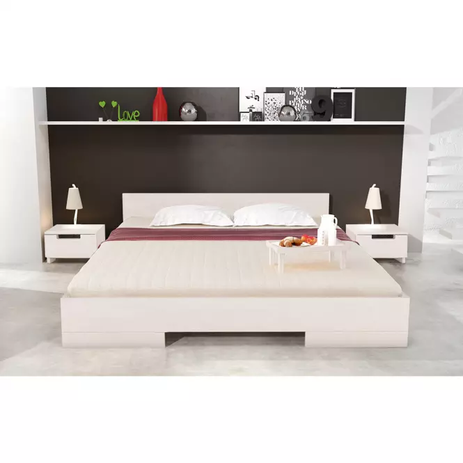 Ágy fábol  bükkfa Skandica Spectrum 180x200 fehér