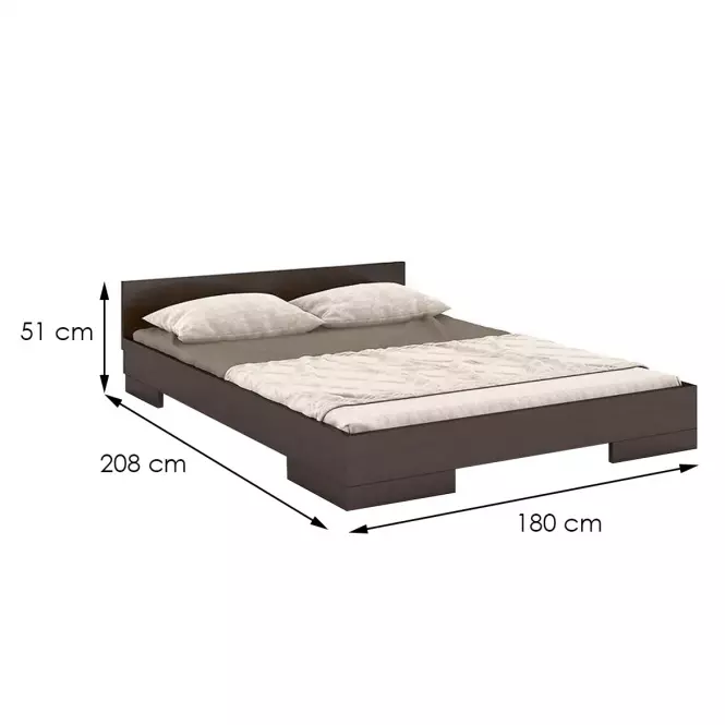Ágy fábol  bükkfa Skandica Spectrum 180x200 Palisander