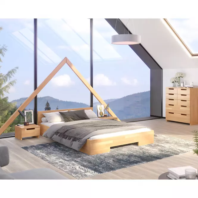 Ágy fábol  bükkfa Skandica Spectrum 200x200 természetes
