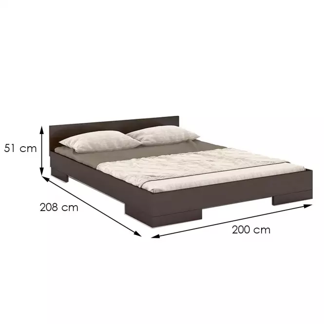 Ágy fábol  bükkfa Skandica Spectrum 200x200 Palisander,3