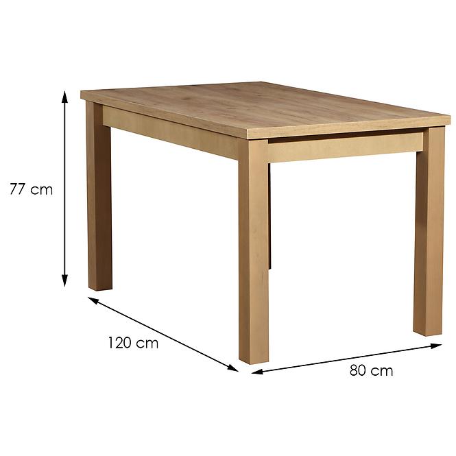 Asztal ST30 120x80 tölgy wotan