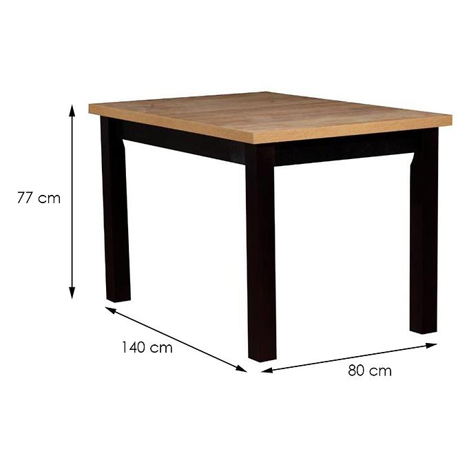 Asztal ST45 140x80 tölgy wotan / fekete