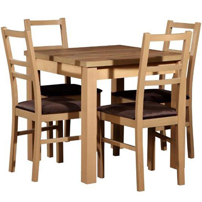 Asztal ST44 80x80 tölgy wotan