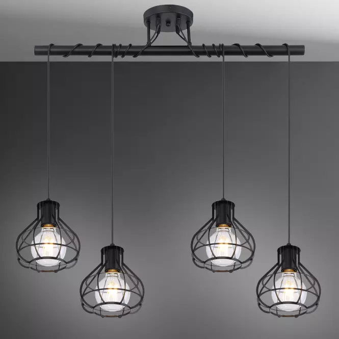 Lámpa 15388-4D Fekete LW4
