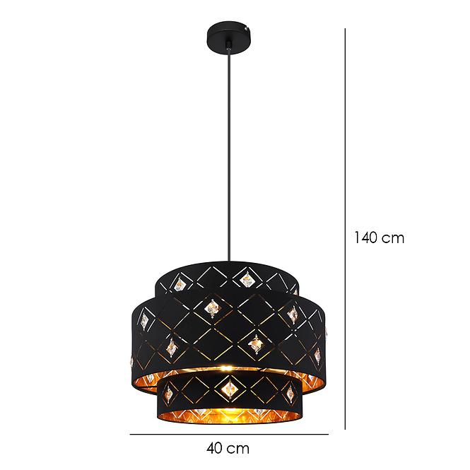 Lámpa 15448H1 Fekete és arany LW1