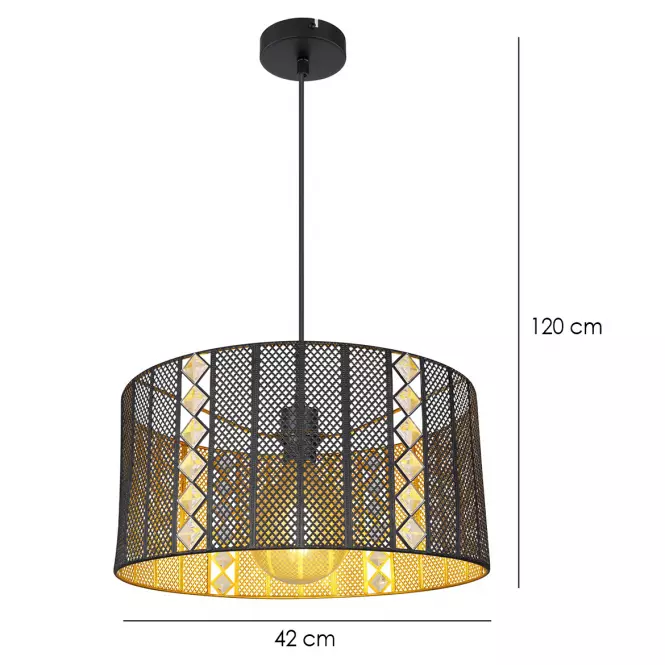 Lámpa 15450H fekete és arany LW1