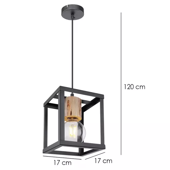 Lámpa 15476H Fekete és arany LW1,2