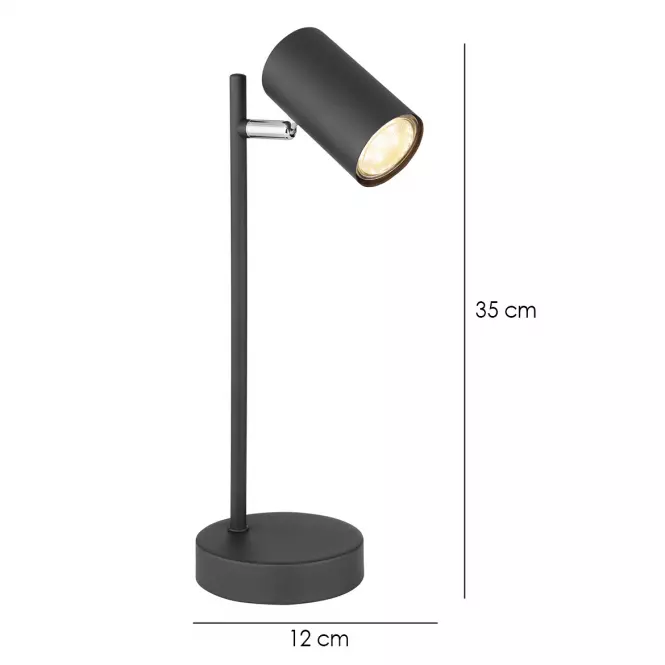 Asztali lámpa Fekete 57910TB LB1,2