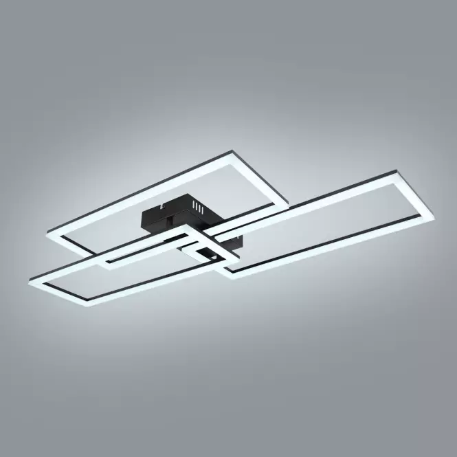Lámpa LED 67247-58 Fekete + Távirányító,3