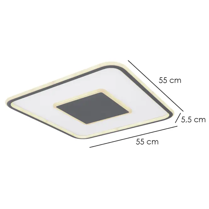 Mennyezet LED 48445-46 Antracit + Távirányító,4