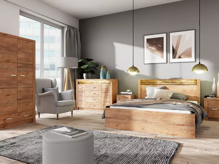 Szekrény 1d  Indianapolis I2 kőris világos