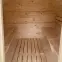 Kültéri hordó szauna terasszal 2,4 m + szaunakályha Sentiotec 100 9 kW,5