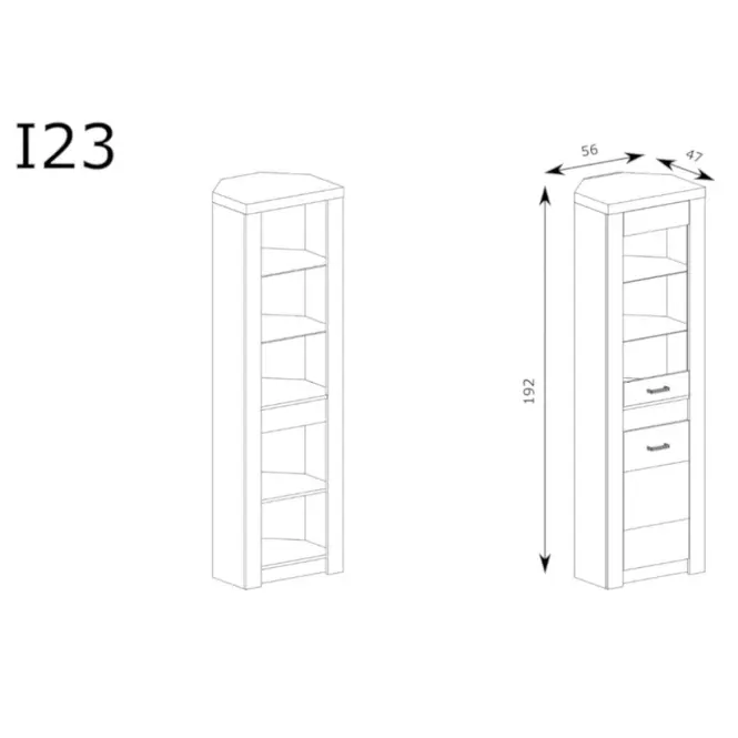 Vitrin Indianapolis I23 Jasan fényes