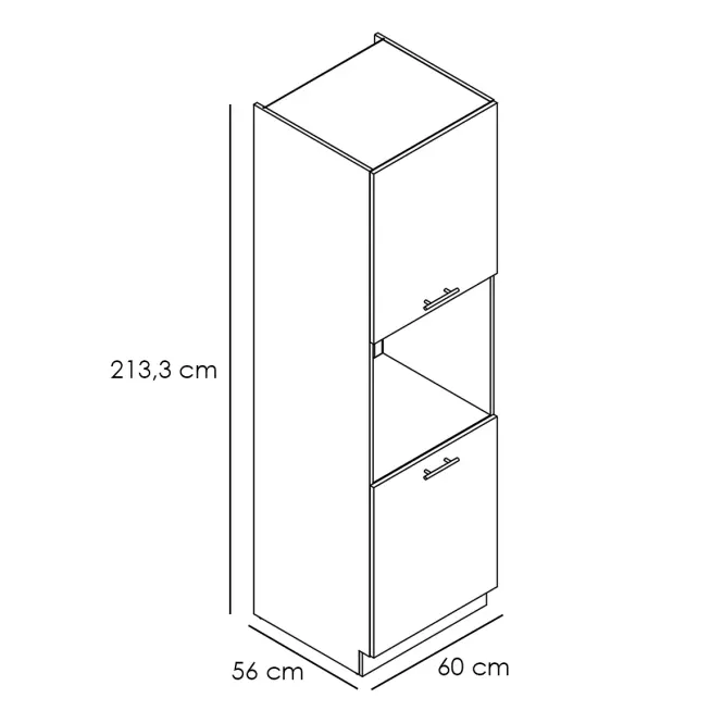 Konyhaszekrény Adele D60pk 2133 Pl fehér borsó/fehér