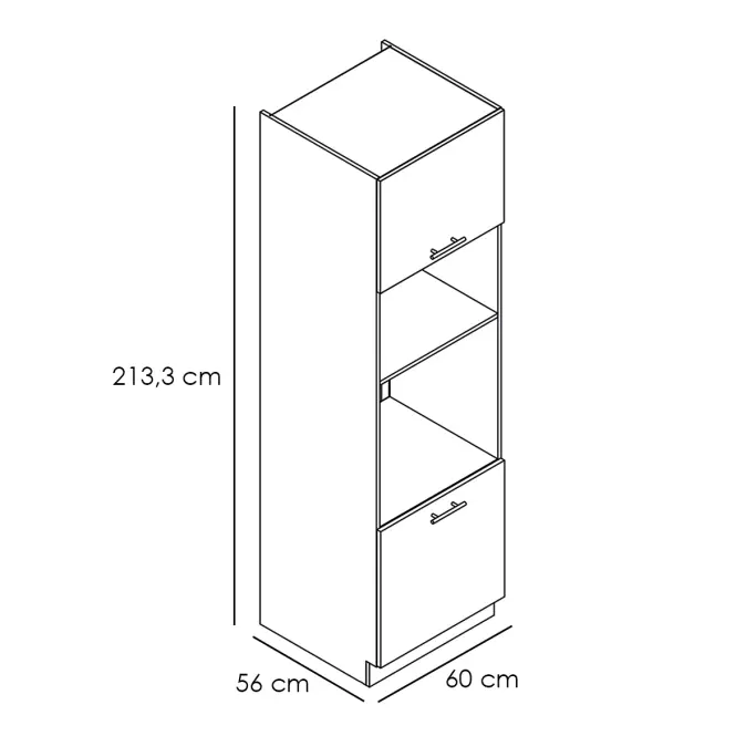 Konyhaszekrény Adele D60pk Mv 2133 Pl Šedá matt/fehér