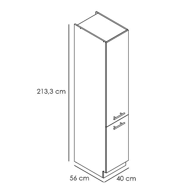 Konyhaszekrény Adele D40sł 2133 Pl 2fr Šedá matt/fehér,2