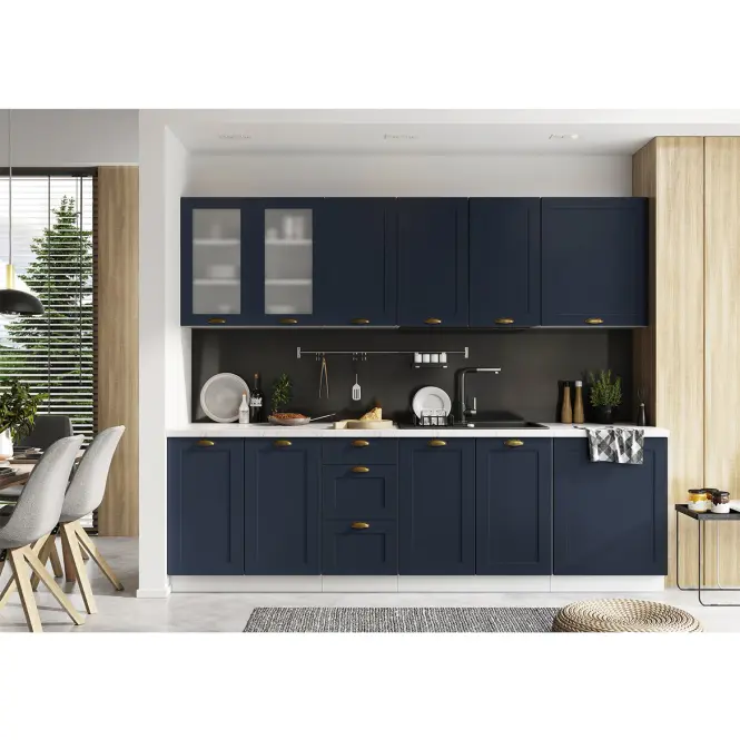 Konyhaszekrény Adele W60su Alu gránát Mat/fehér,5