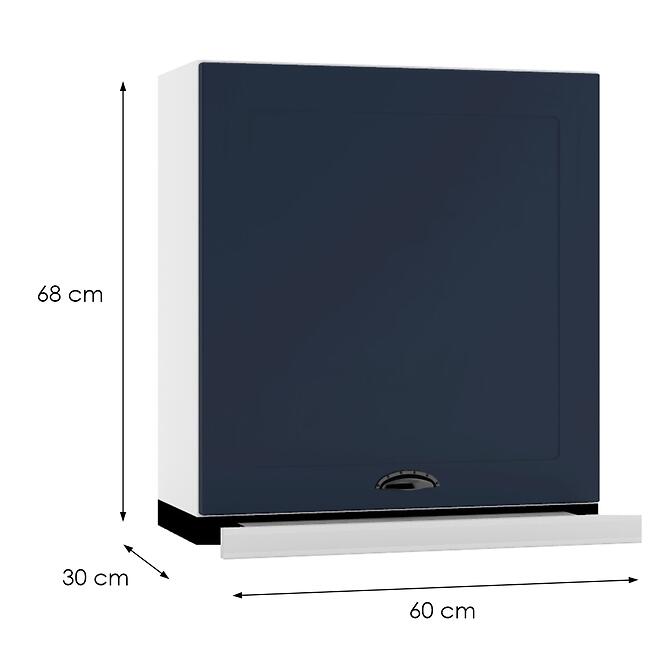 Konyhaszekrény Adele W60/68 Slim Pl S csuklyás ezüst,2