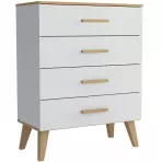 Komód Dita 4S white/oak sonoma