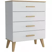 Komód Dita 4S white/oak sonoma