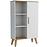 Vitrin L Dita white/oak sonoma