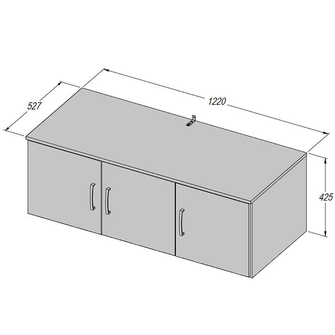 Szekrény Niko NIKN83 D30 NAD.3D  felső