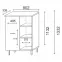 Vitrin P Dita white/oak sonoma,2