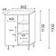 Vitrin P Dita white/oak sonoma,2