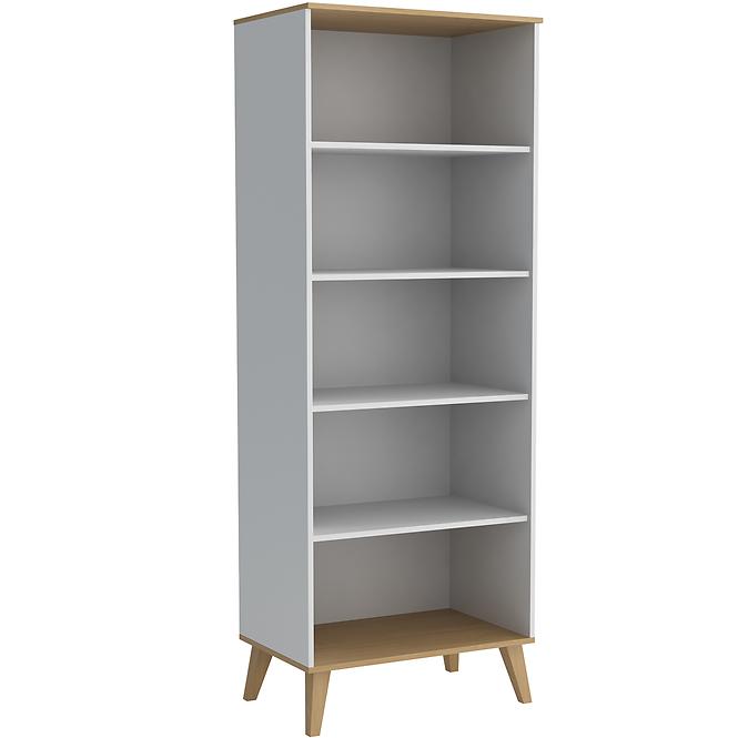 Szekrény Dita+Falipolc white/oak sonoma