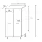 Szekrény Dita+Falipolc white/oak sonoma,3