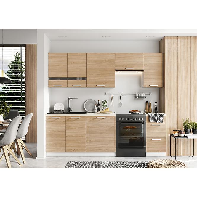 Konyhaszekrény Bono W60/68 Slim Pl s paraelszivo ezüst D