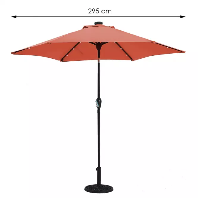 Kerti napernyő LED 300 cm